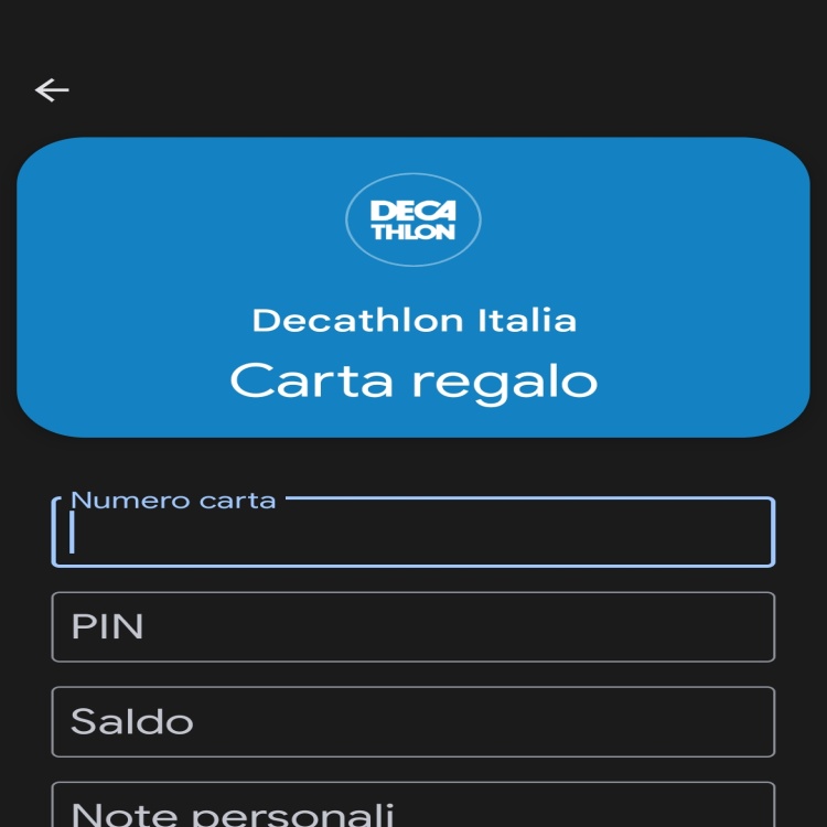 Carta regalo decathlon Italia Google Wallet