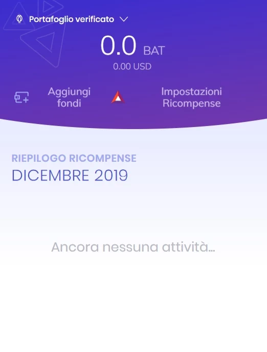 Portafoglio BAT in Brave Wallet BAT Brave Browser