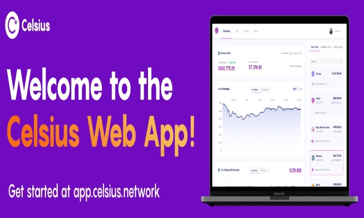 Versione desktop della app Celsius Web App