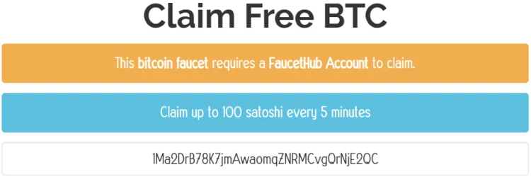 Inserisci l'indirizzo BTC Claim Free BTC