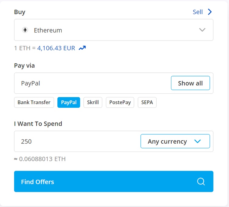 Box acquisto ETH su Paxful Compra ethereum ETH su Paxful.com