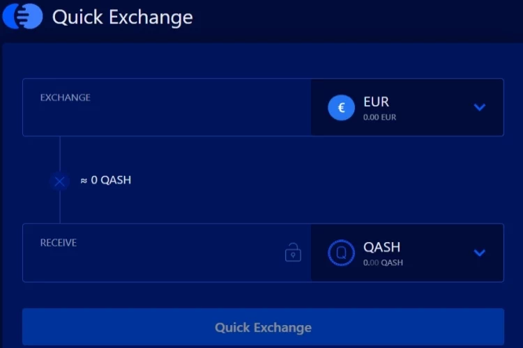 Acquista QASH con euro Compra QASH con euro
