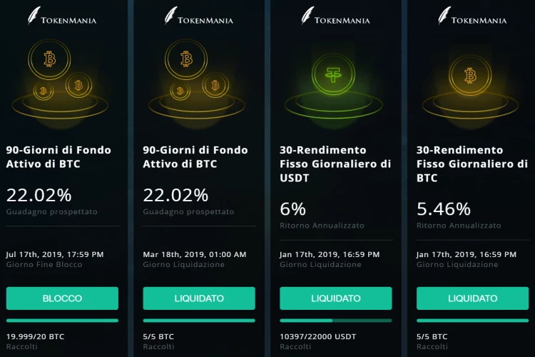 Prestito di crypto a Cobinhood.com Lending su Cobinhood