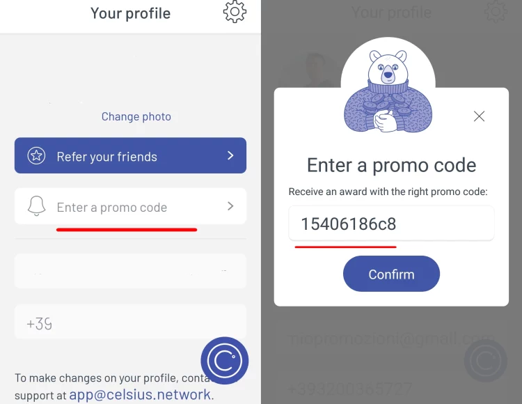 Promo code Celsius Network