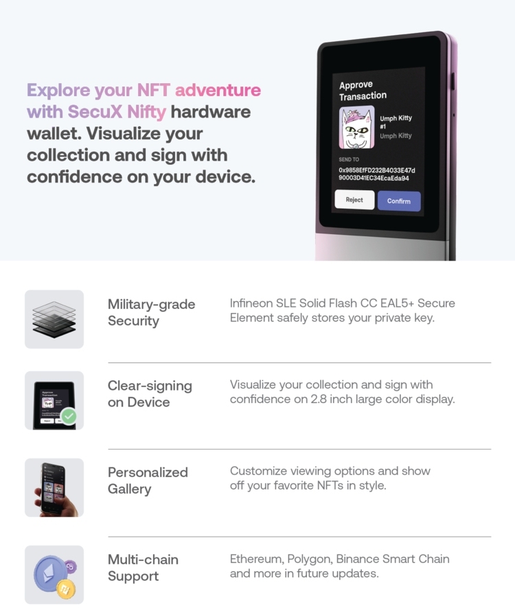 SecuX Nifty Nifty wallet promo