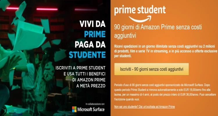 Amazon Prime Student come funziona