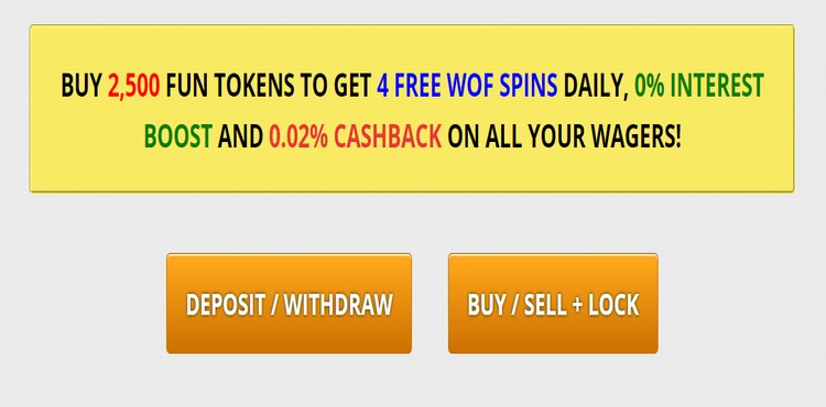 Button purchase Buy fun token on freebitcoin