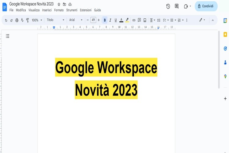 Google Workspace Novità 2023