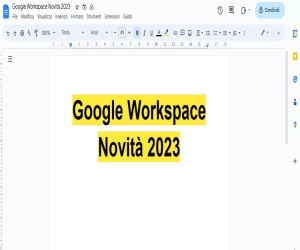 Novità Workspace 2023